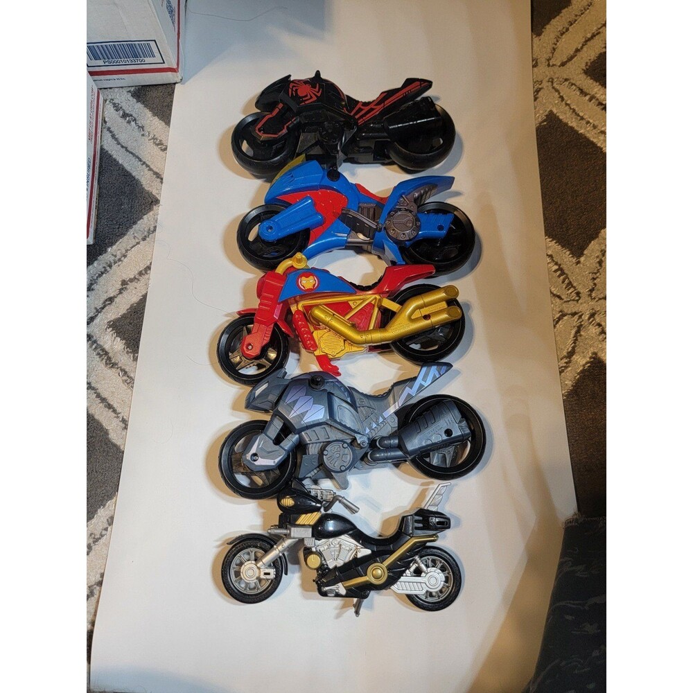 Hasbro Marvel Bikes Toy Lot Of 5